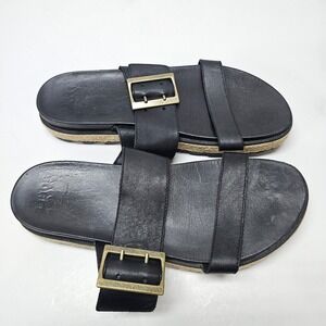 SOREL Women's Roaming Slide Two Stripes Sandals Size 9.5 Black